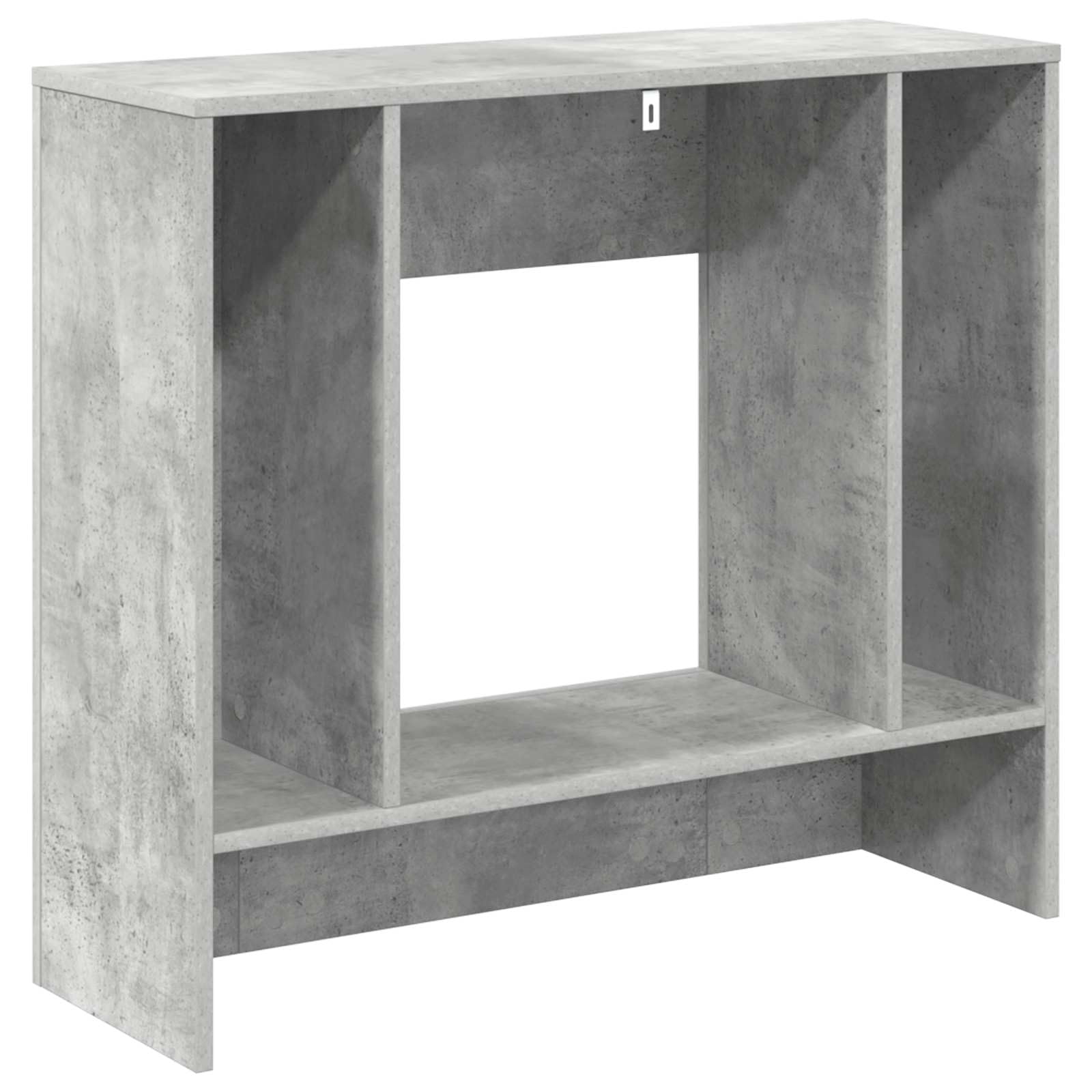 Tavolo consolle grigio cemento, 82 x 29 x 74 cm, in legno con cassetto e ripiano, tavolino sottile per corridoio, soggiorno, camera da letto, moderno tavolo da parete con spazio e ripiano
