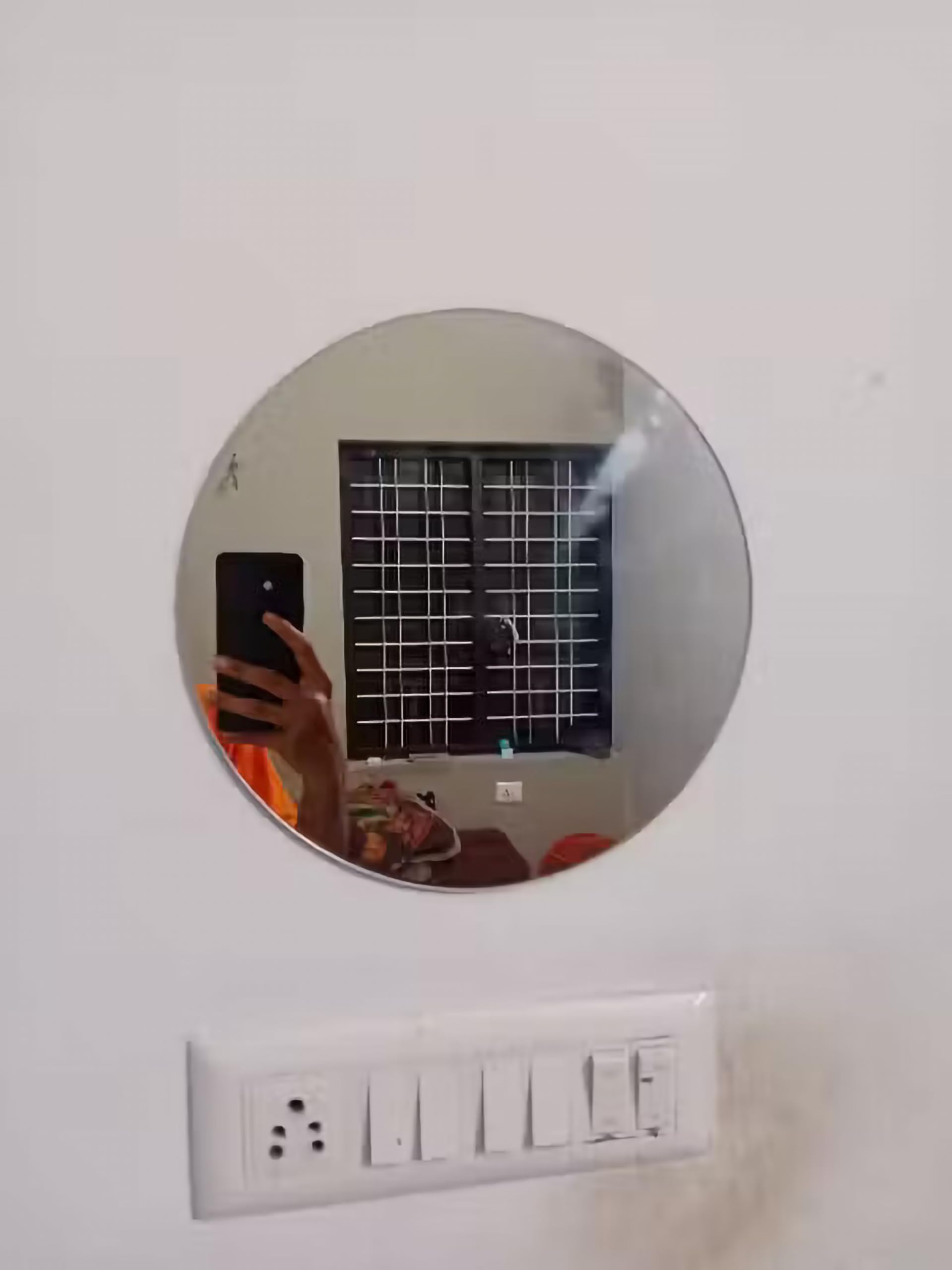Modern Round Dressing Mirror | HD Glass Wall Mounted Mirror | Premium Bathroom & Living Room Decorative Mirror-image-36