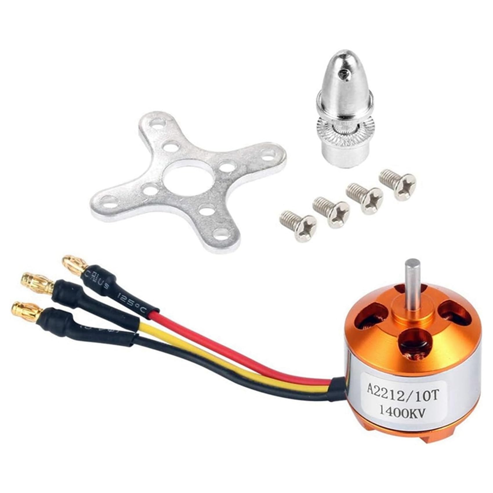 4Pack 2212 1400Kv/2200Kv BüRstenloser AußEnläUfermotor mit Halterung 10T/6T+30A ESC für Rc Aircraft Quadcopter UFO
