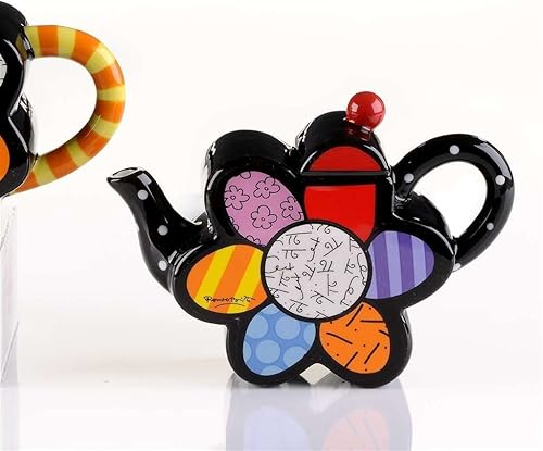 Romero Britto Mini tetera de flores