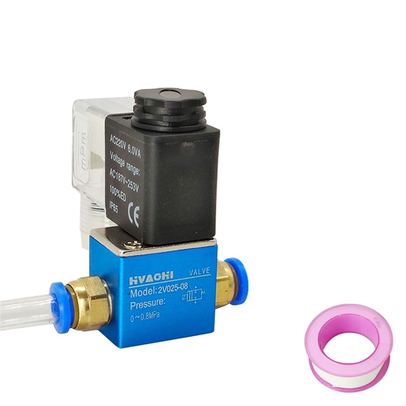 Électrovanne 1/4 pour stopper les fuites d'air avec raccord tuyau 8mm