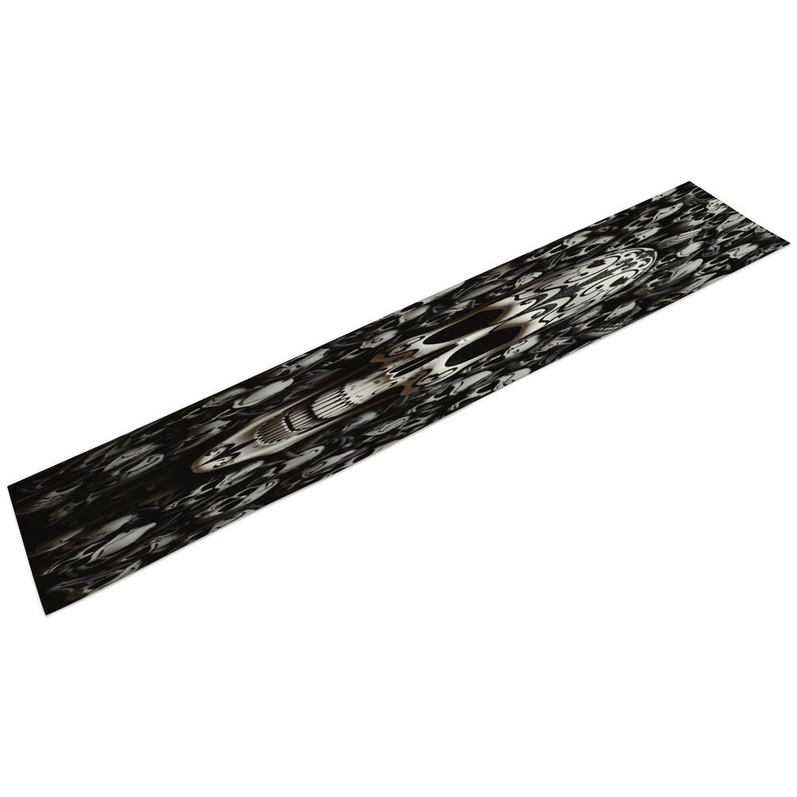 Black and White Skulls Table Runner 13" X 72" Exquisite Linen Table Runner Wrinkle Resistant Farmhouse Rustic Table Runners Seasonal Table Decoration for Kitchen Dining Home Party