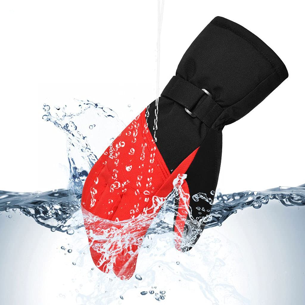 Guantes de esquí de invierno, cálidos, resistentes al frío, resistentes al viento, para hombres y mujeres, diseño integrado, además de forro de terciopelo para mayor comodidad