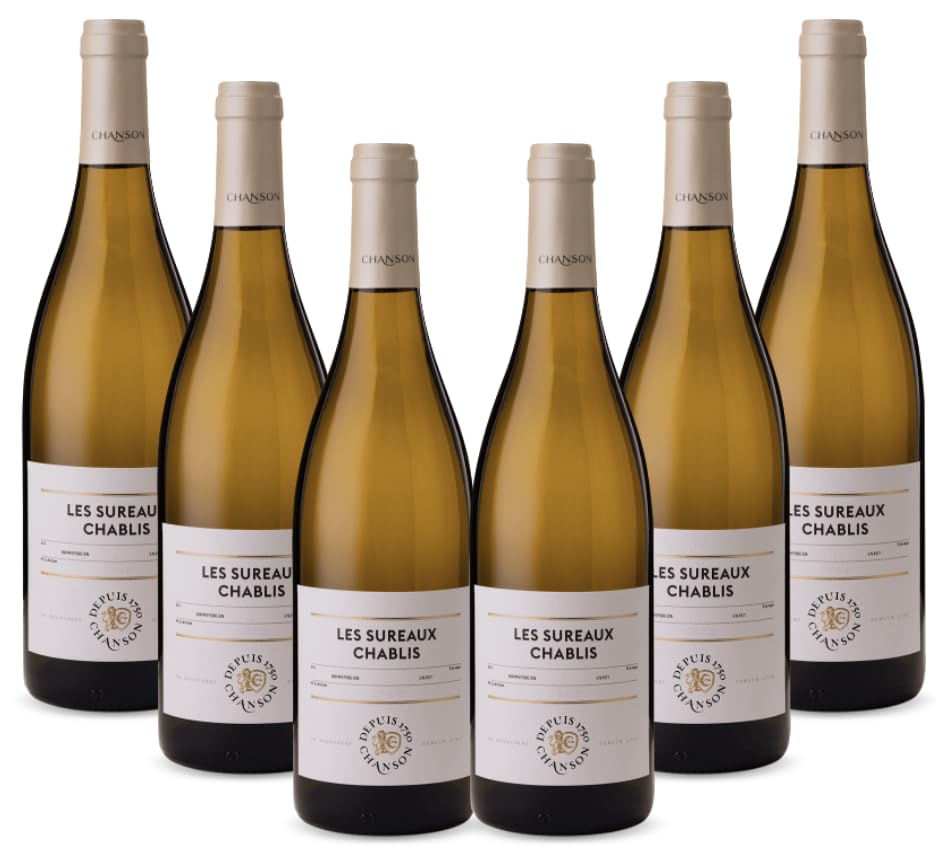 Domaine Chanson - Chablis "Les Sureaux" 2023 - Vin Blanc - Lot de 6 bouteilles de 75 cl