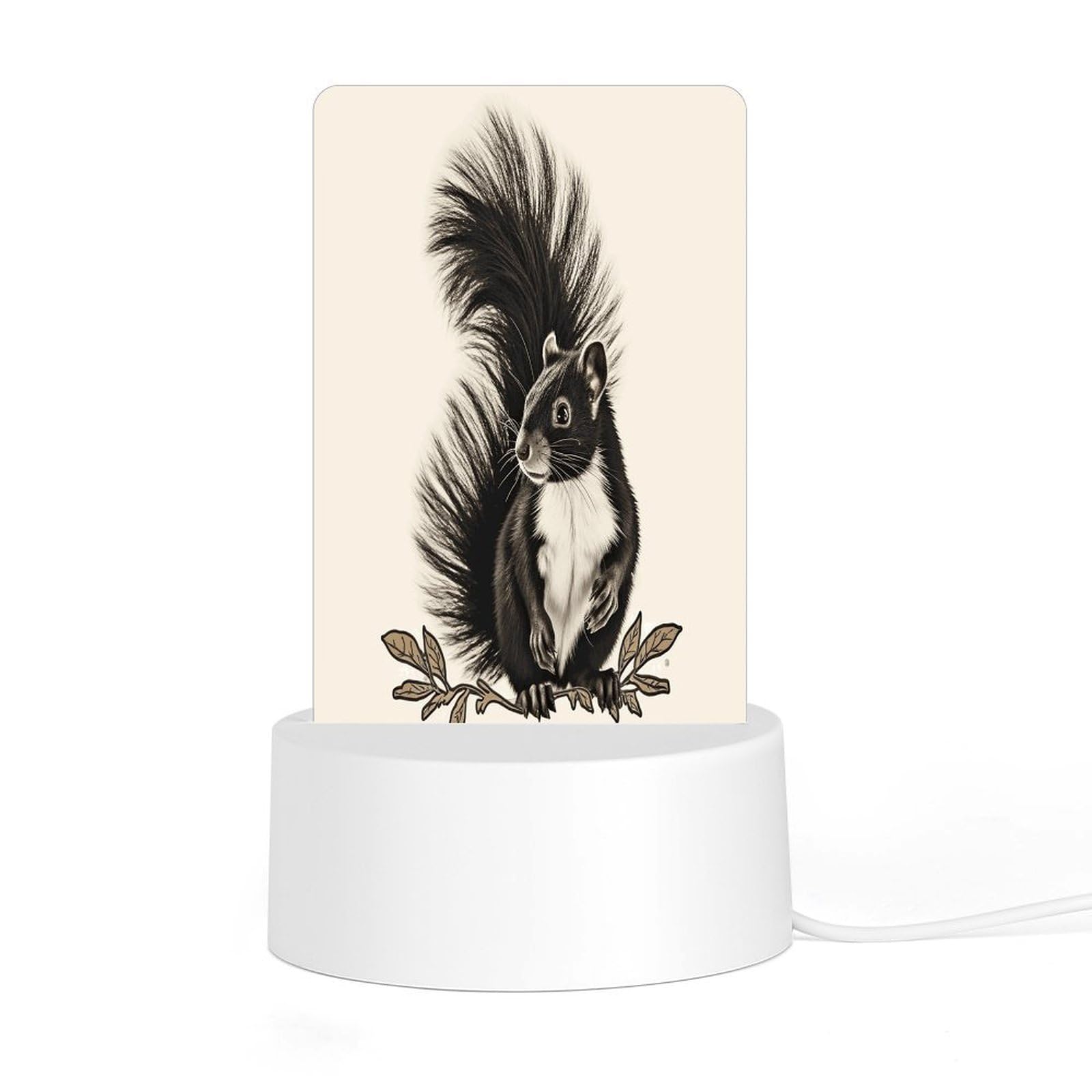 Adfgyerh Style Skunk Night Light Acrylic Material Easy Installation, Home Decor Usb Interface Power Supply, Lamp For Restaurant Bar Cafe Room Decor