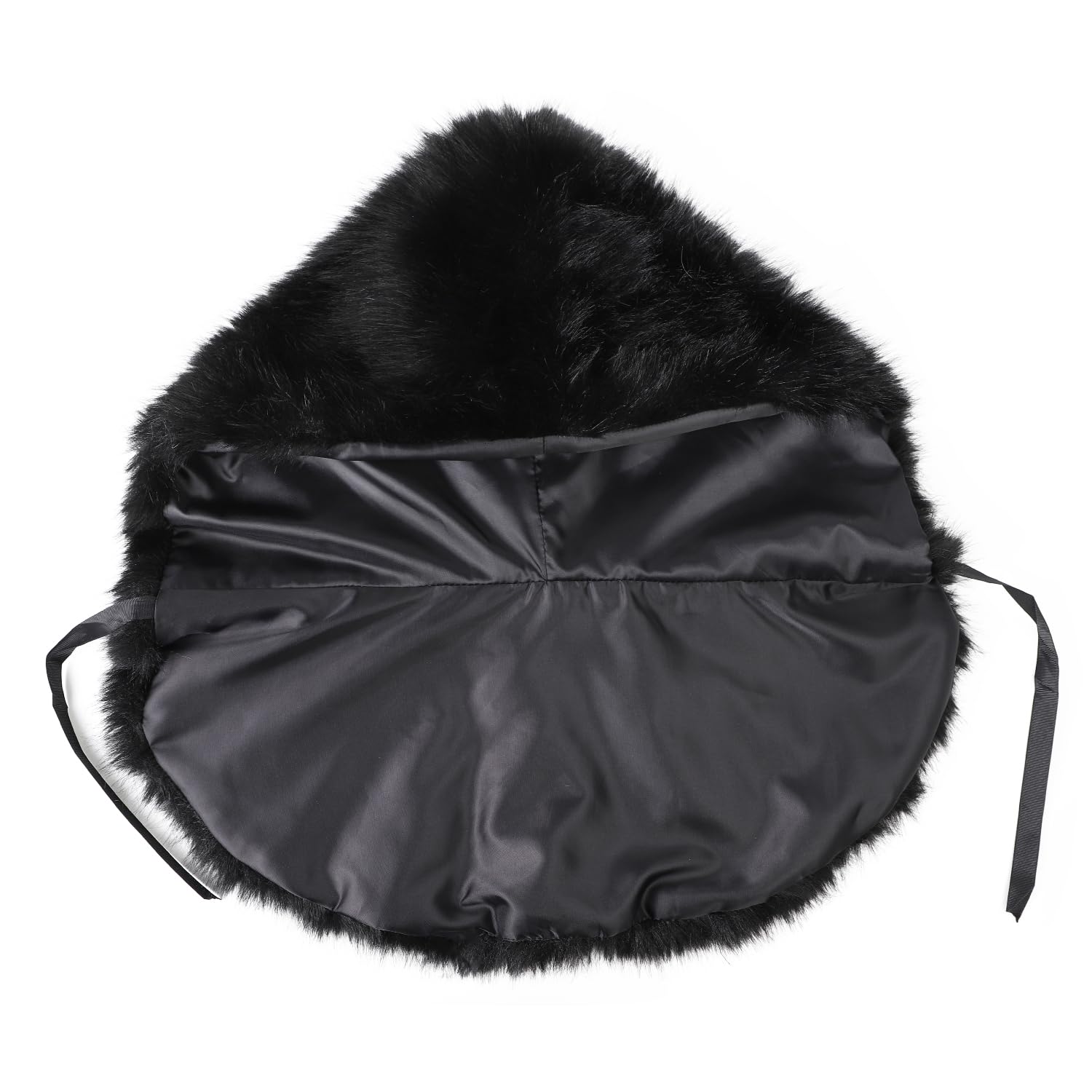 Viking Faux Fur Shawl Medieval King Fur Collar Shoulder Wrap Halloween Hooded Cloak Cape Vintage Hooded Short Warrior Cape Renaissance Witch Werewolf Costume Halloween Accessory - Image 3