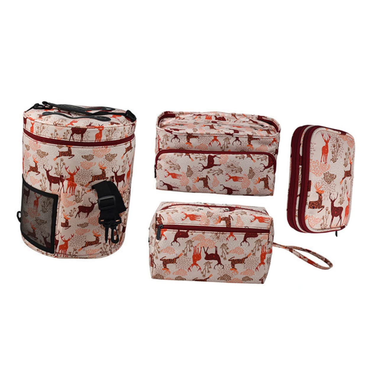Operitacx 3stücke Strickzeug Organizer Tasche Aus Handgefertigte Aufbewahrung Für Stricknadeln Und Häkelwerkzeuge Für Kreative Projekte Unterwegs Mit Floralem Druck Und Robustem Design