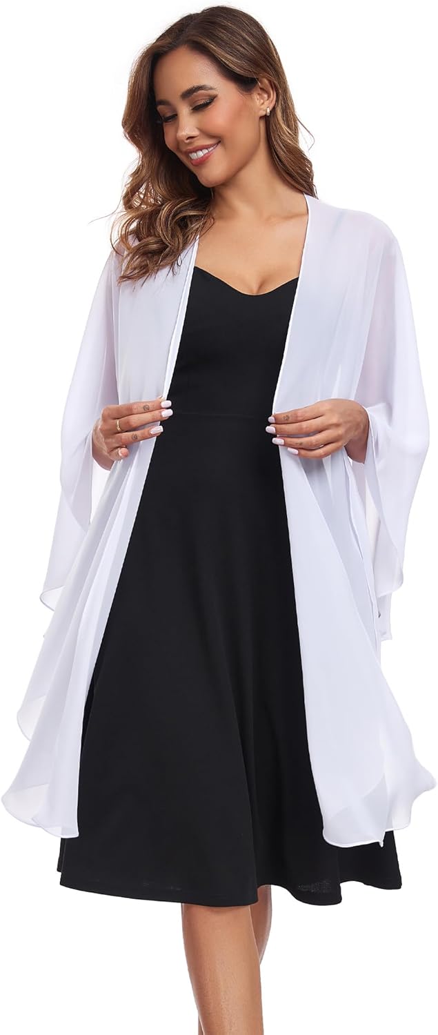 Shawls Wraps for Evening Wedding Party Chiffon Scarf Soft Bridal Wraps Wedding Guest Shawl Coverage - Image 3