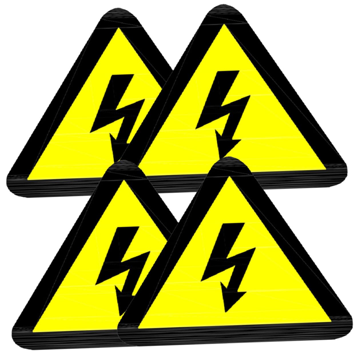 Lot de 20 Autocollants D'avertissement de Tension Électrique Jaunes Triangulaire, Adhésifs pour Équipement et Boîte Électrique, Signalisation de Sécurité pour Maison et Jardin