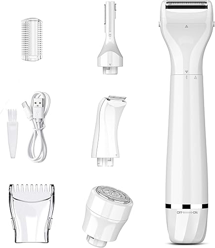 UTOTEBAG Depilación facial para mujer, 4 en 1, removedor de pelo recargable por USB, sin dolor, recortador de cejas para cara, cejas, brazos,