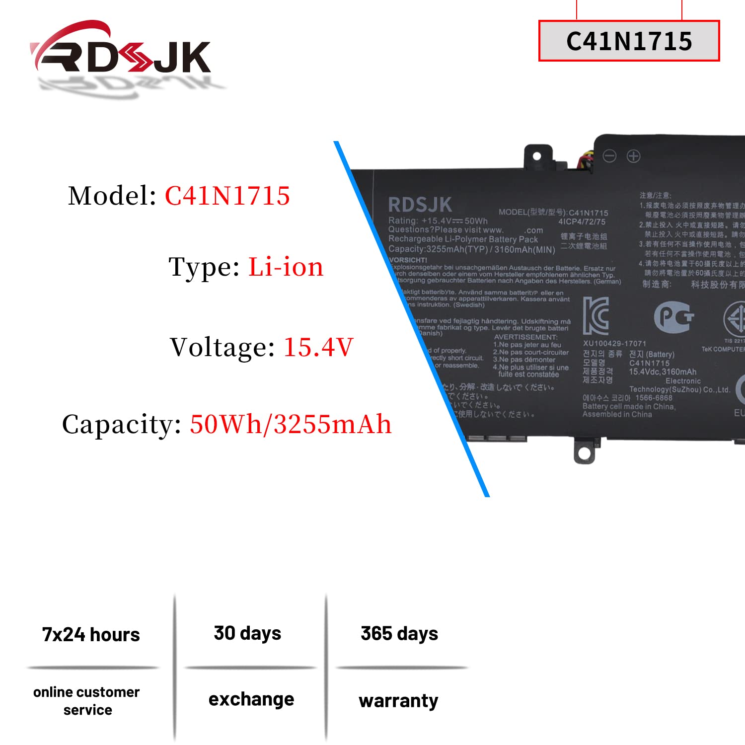 Amazon.com: C41N1715 Laptop Battery for Asus Zenbook 13 UX331UA