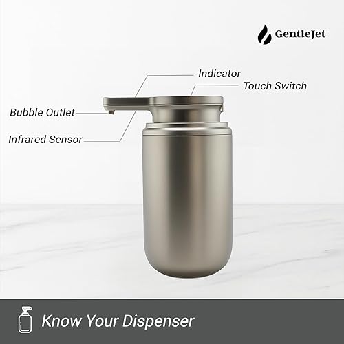 Miniatura 6 de WaveJet - Dispensador automático de jabón espumoso, dispensador de jabón automático recargable sin contacto para baño, niveles dobles de espuma,