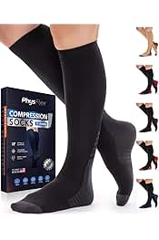 Compression Socks for Women & Men (20-30 mmHg) Support for Travel, Nurses, Pregnancy, Shin Splints, Sports and Everyday Wear