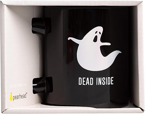 Miniatura 6 de Pearhead - Dead Inside Ghost, Taza de café de regalo incandescente de Halloween, accesorios de otoño para el hogar Deor, 13 onzas