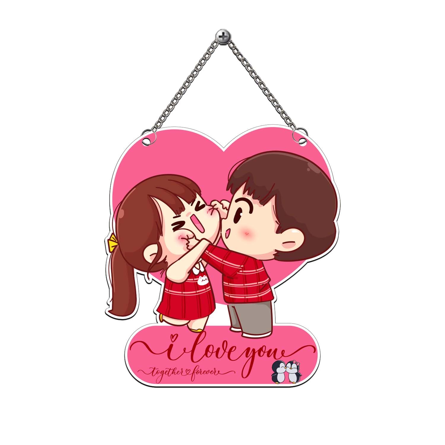 GIFTMEBAZAR Romantic Couple Wall Hanging Decoration Wall Art Home Decor | Gift For Valentines Day, Anniversary, Birthday, Husband Wife, Girlfriend Boyfriend-image-5