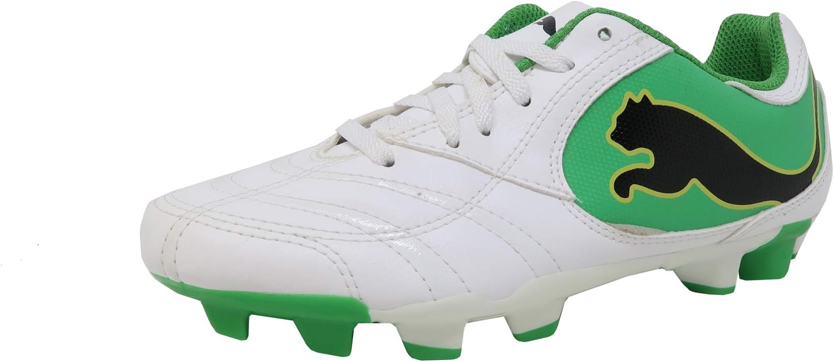 PUMAPower Cat Juniors/Youths White/Green Soccer Cleats (5.5)