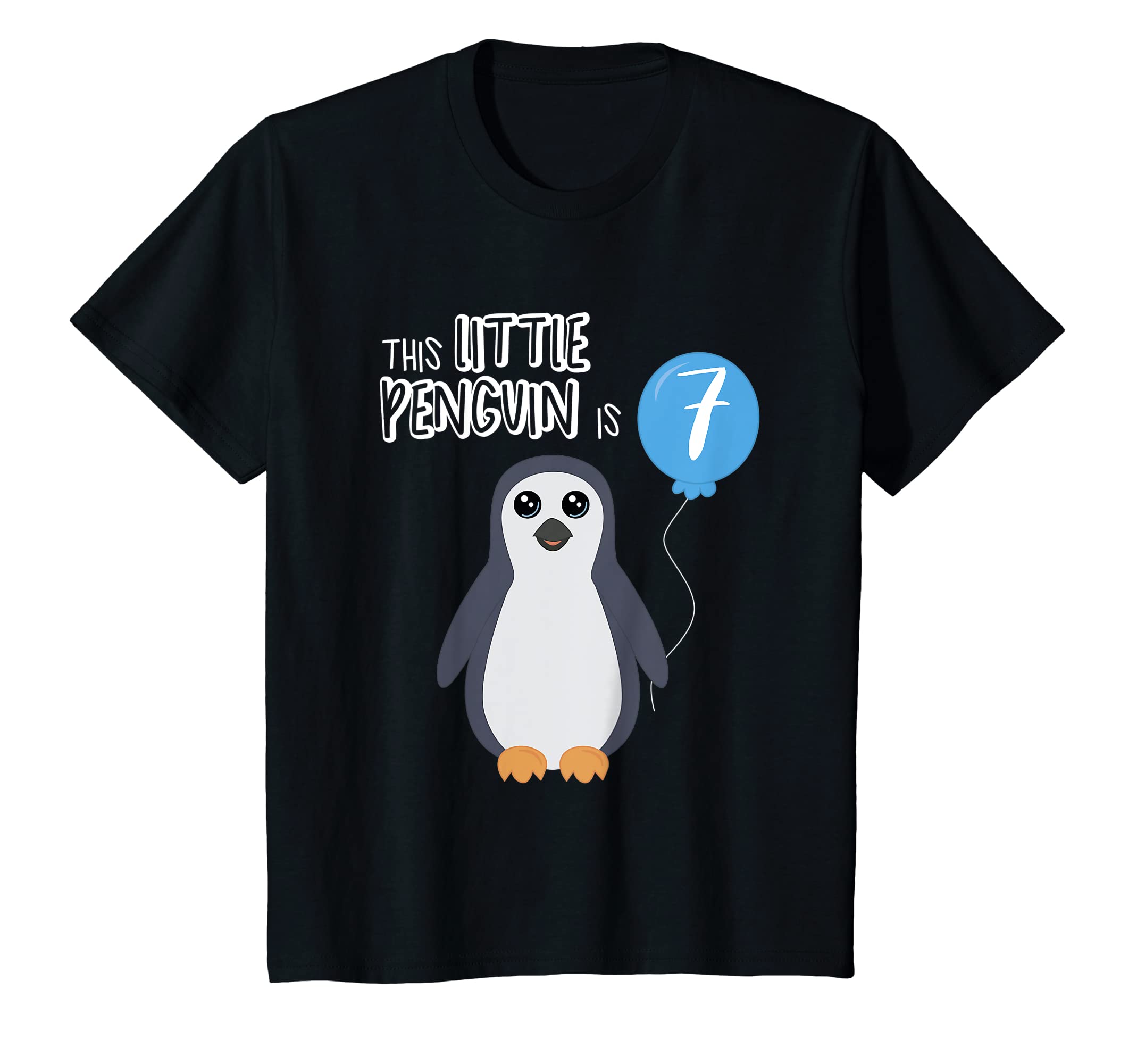 Youth This Little Penguin Is 7 Years Old Funny Birthday T Shirt T-Shirt