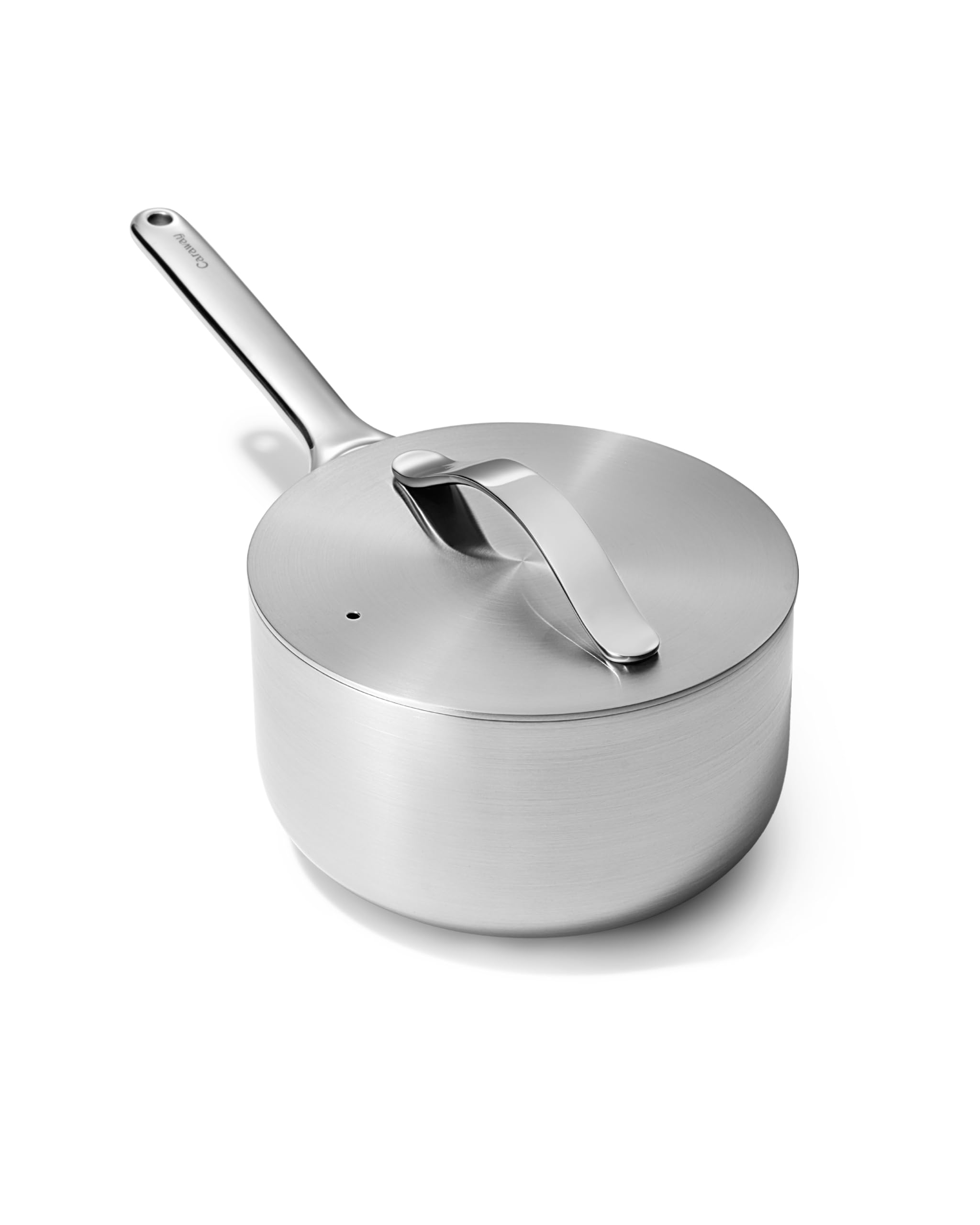CarawayStainless Steel Sauce Pan (3 Qt) - 5-Ply Stainless Steel - Oven Safe & Stovetop Agnostic - Non Toxic, PTFE & PFOA Free