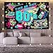 Joliaco 80's Birthday Party Backdrop Back to The 80 Hip Hop Themed Photography Background Retro Graffiti 80S Rock Punk Party Decorations Banner Photo Props (6x3.6ft)