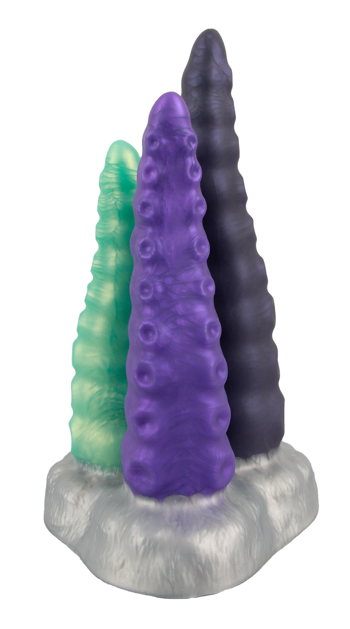 Dieu des plaisirs intenses avec le Triple Tentacle Godemichets 4,6 cm bleu