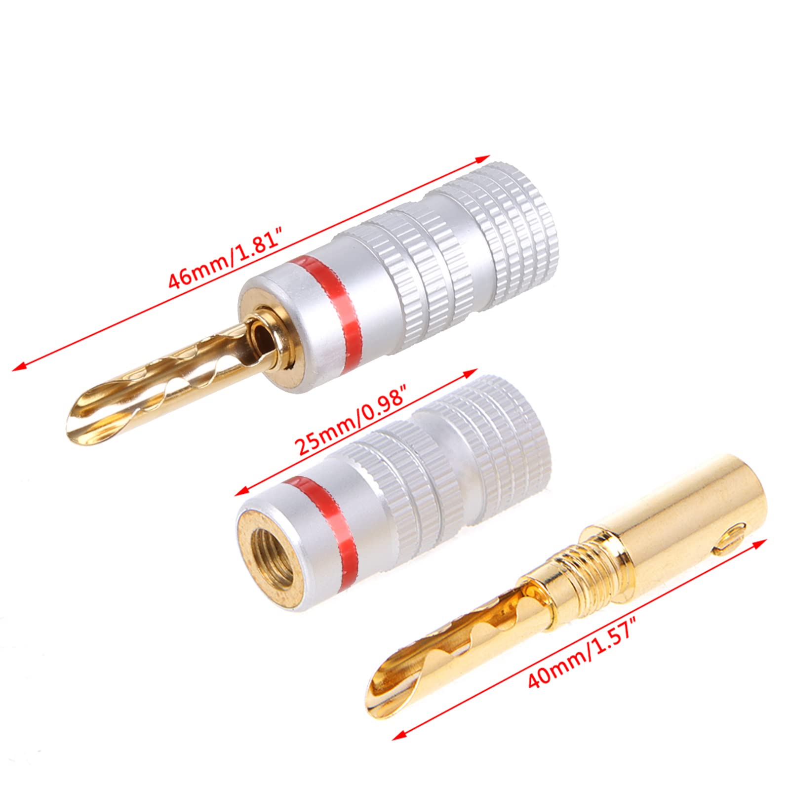 BFA connettori per spina a banana placcati in oro 4 mm