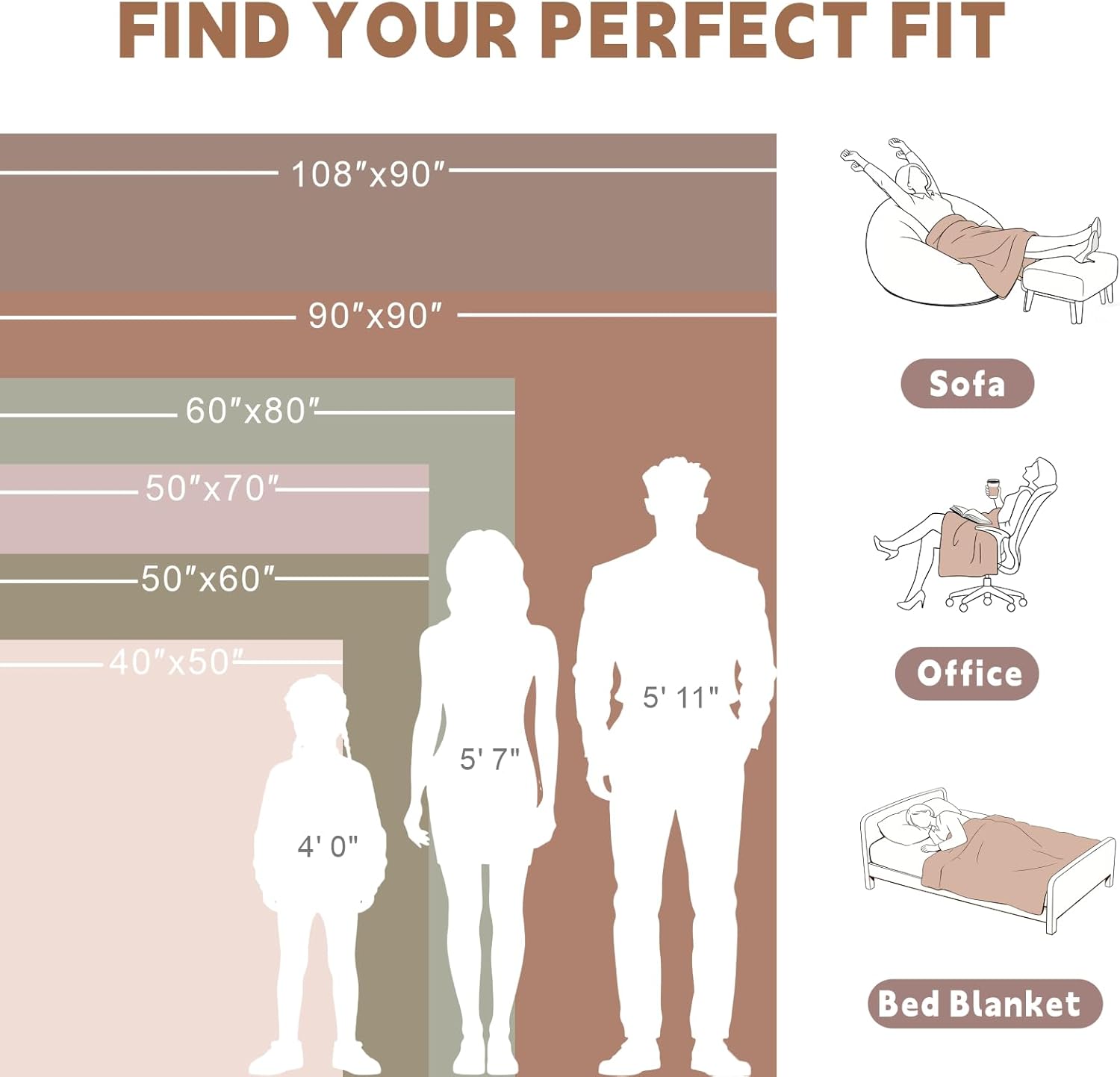 Bnuitland Flannel Throw Blanket, 300 GSM Fleece Cozy Warm Soft Home Decor Lightweight Bed Sofa Blanket for Adults, Suitable for All Seasons(Ivory,50X71 inches with Pillow Cover) - Image 9