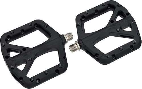 Miniatura 7 de FIFTY-FIFTY Pedales de bicicleta de montaña, compuesto de nailon MTB antideslizante, pedales de bicicleta de 916 pulgadas, plataforma plana ligera y