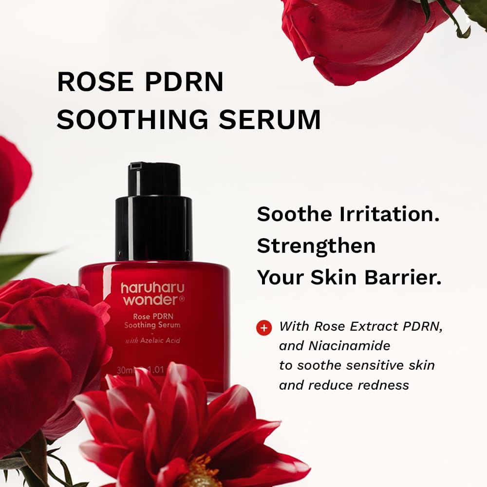 haruharu Rose PDRN Soothing Serum with Azelaic Acid, 1.01 fl oz