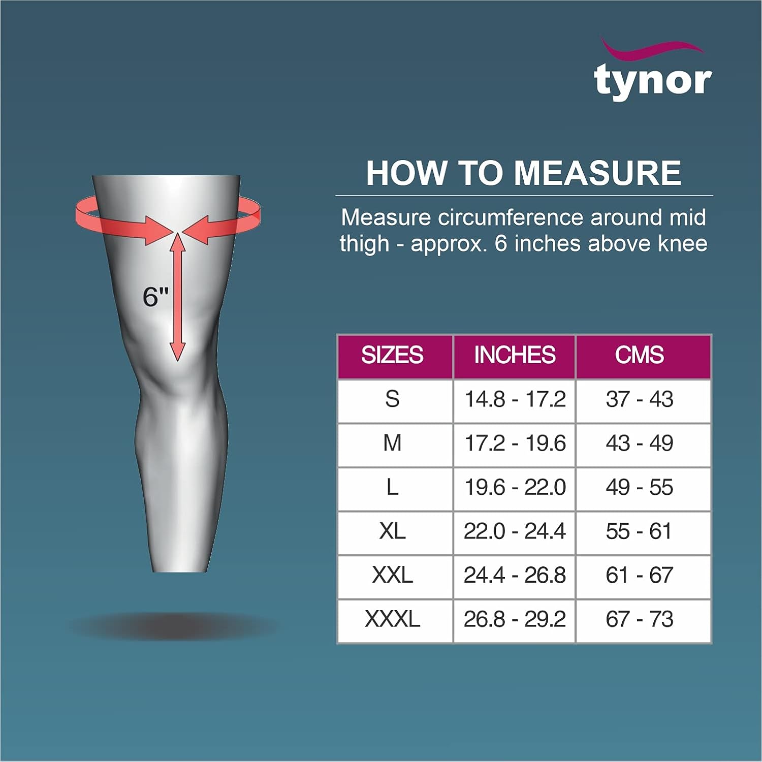 TYNOR Knee Cap, Beige, XXL, Pack of 2