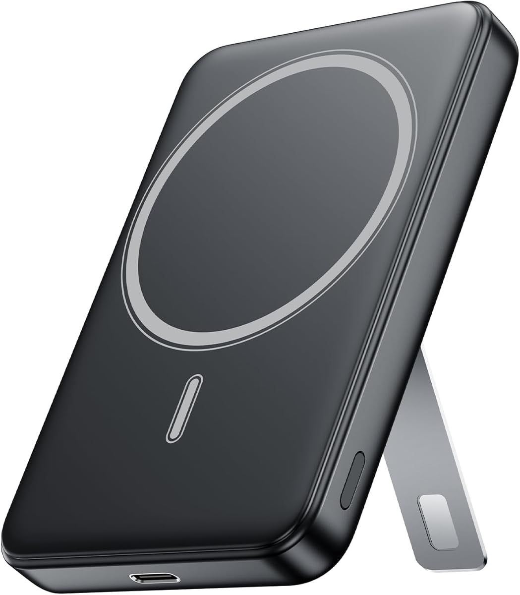 for Magsafe Portable Charger,10000mAh Wireless Magnetic Power Bank with USB C Charging and stand, Travel Essential for Magsafe Battery Pack Compatible with iPhone 17/air/16/15/14/13/12 Series