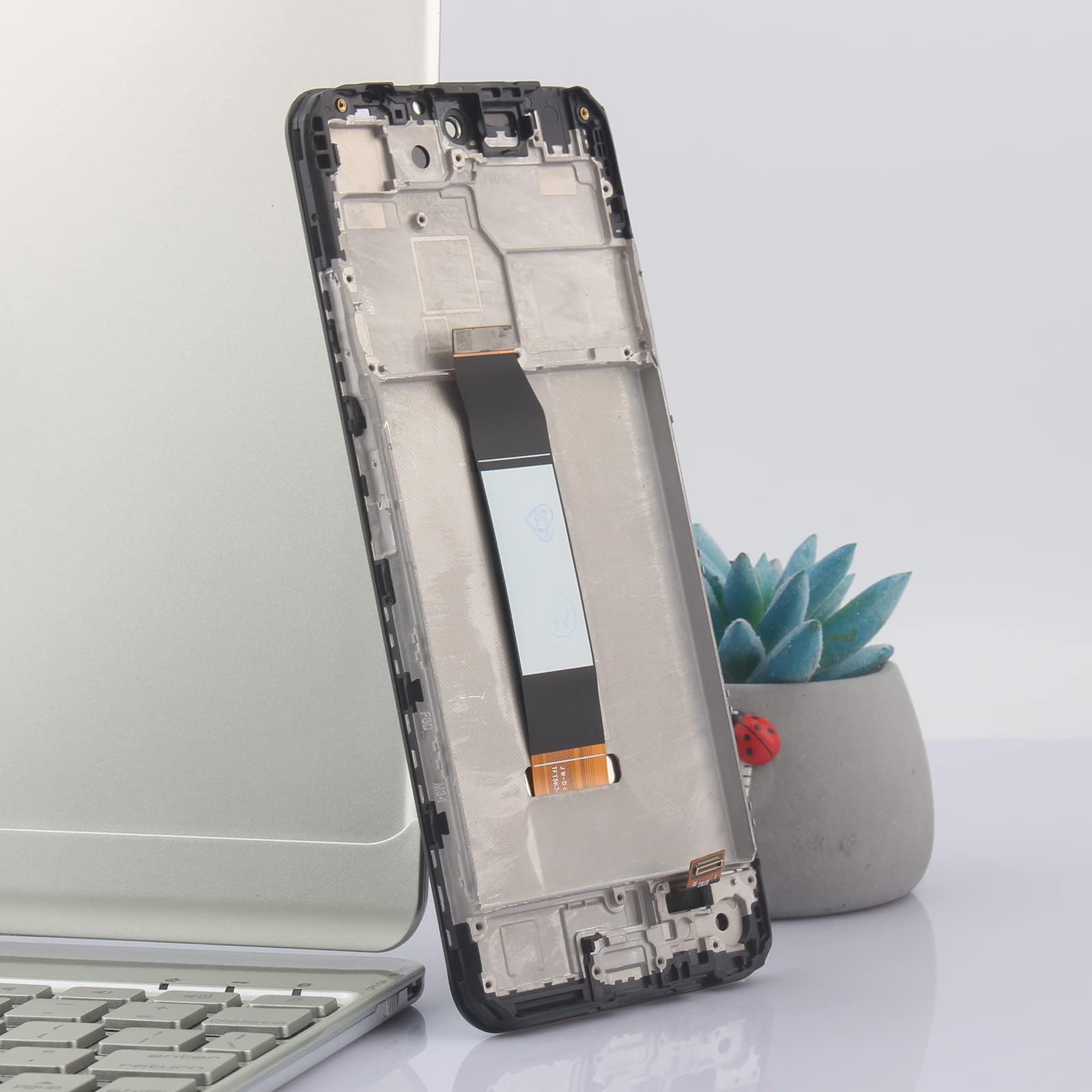 6,5" czarny + ramka wyświetlacz do Xiaomi Redmi Note 10 5G LCD wyświetlacz dotykowy ekran zamienny ekran z narzędziami + 1 sztuka folii ochronnej Redmi Note 10 5G (modele: M2103K19G M2103K19C)