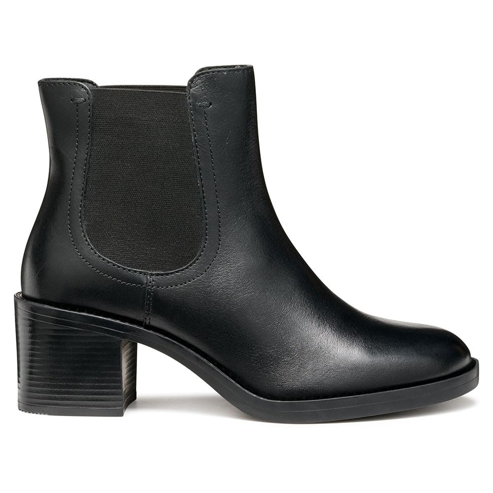 Geox Women's D SERILDA 60 Ankle Boot, Black, 39.5 EU, black, 6.5 UK