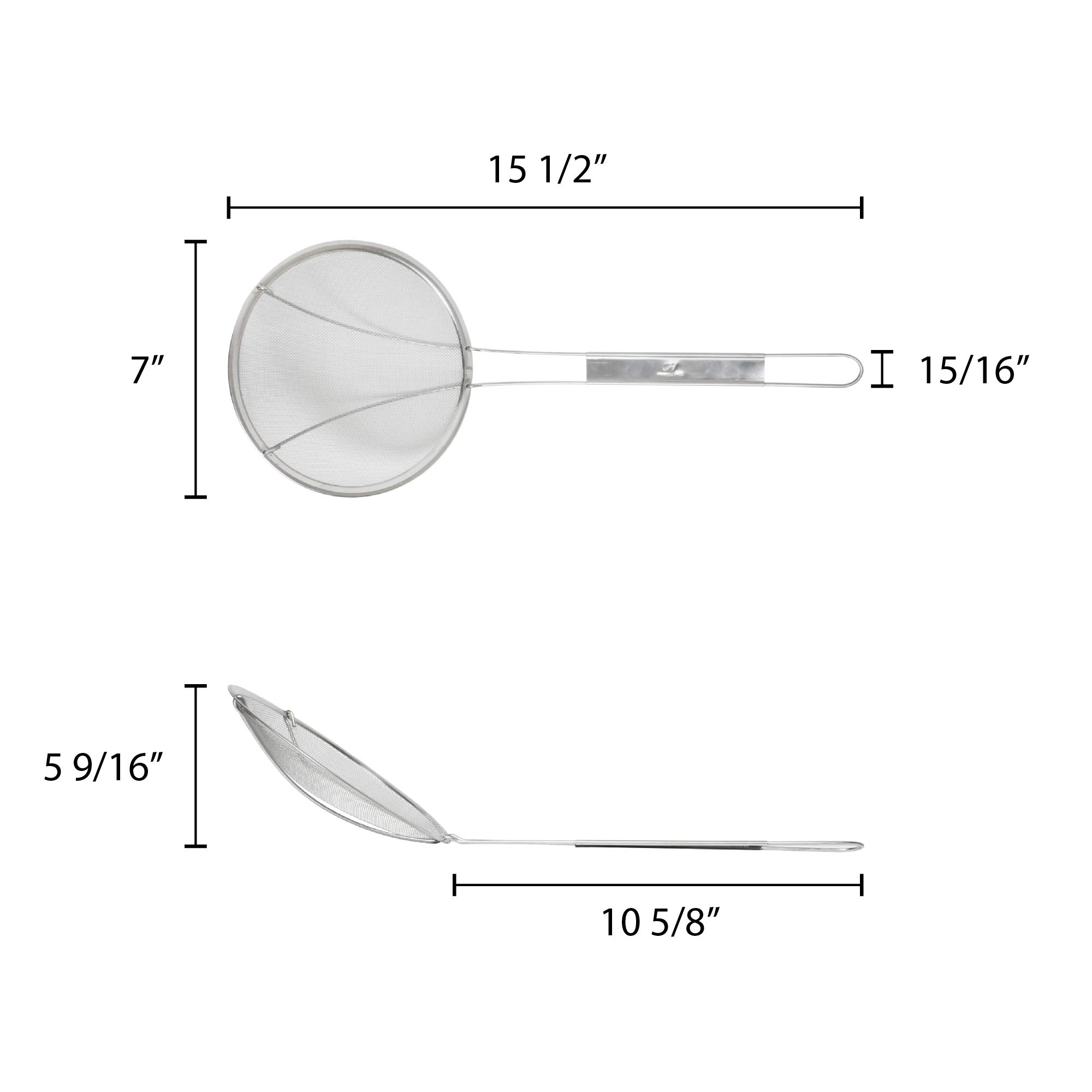 Thunder Group 7-Inch Round Skimmer, Medium