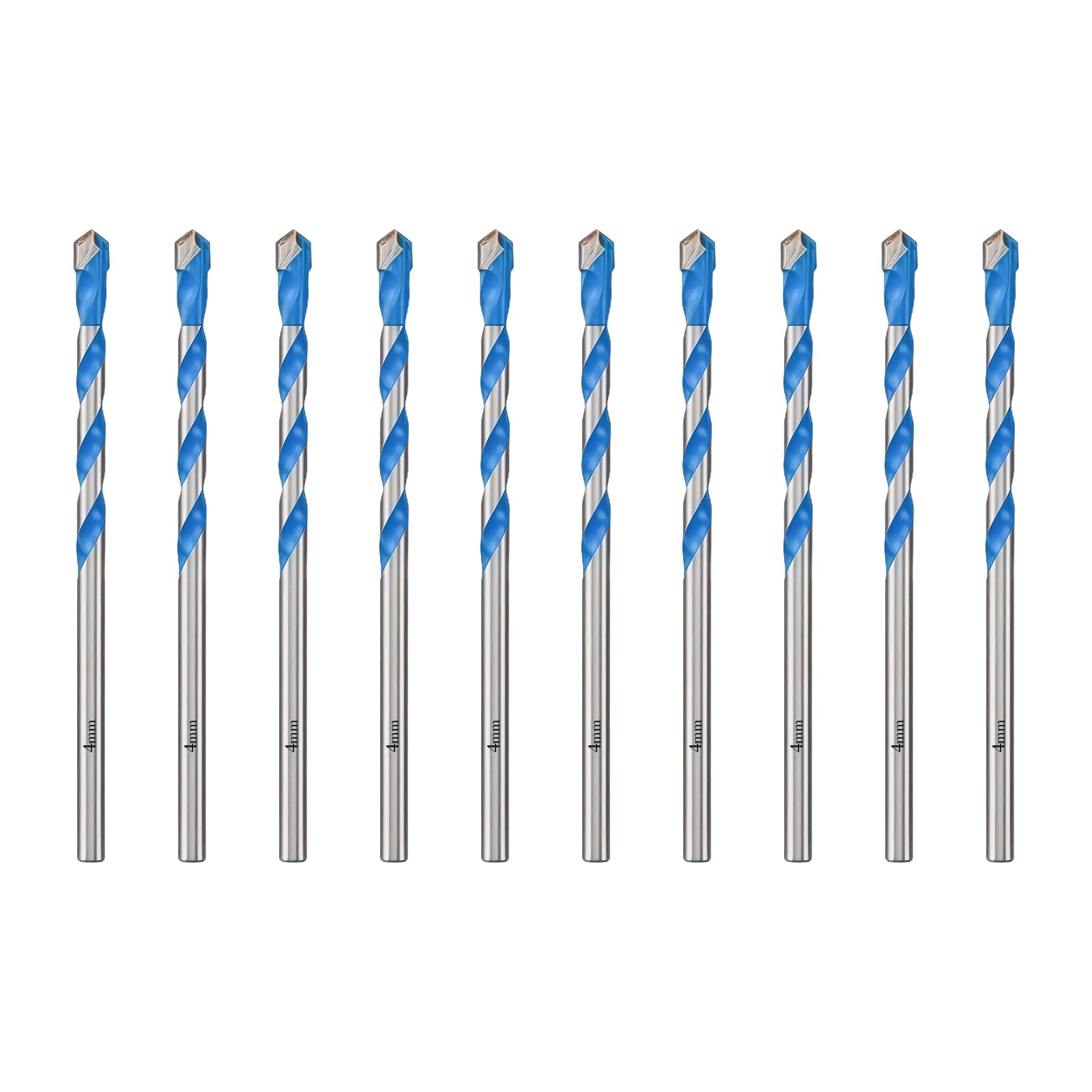 HPMAISON Concrete & Masonry Drill Bit Set, 10Pcs Multi-Function Bit, 4mm Industrial Strength Carbide Tip Drill Bits - Image 3