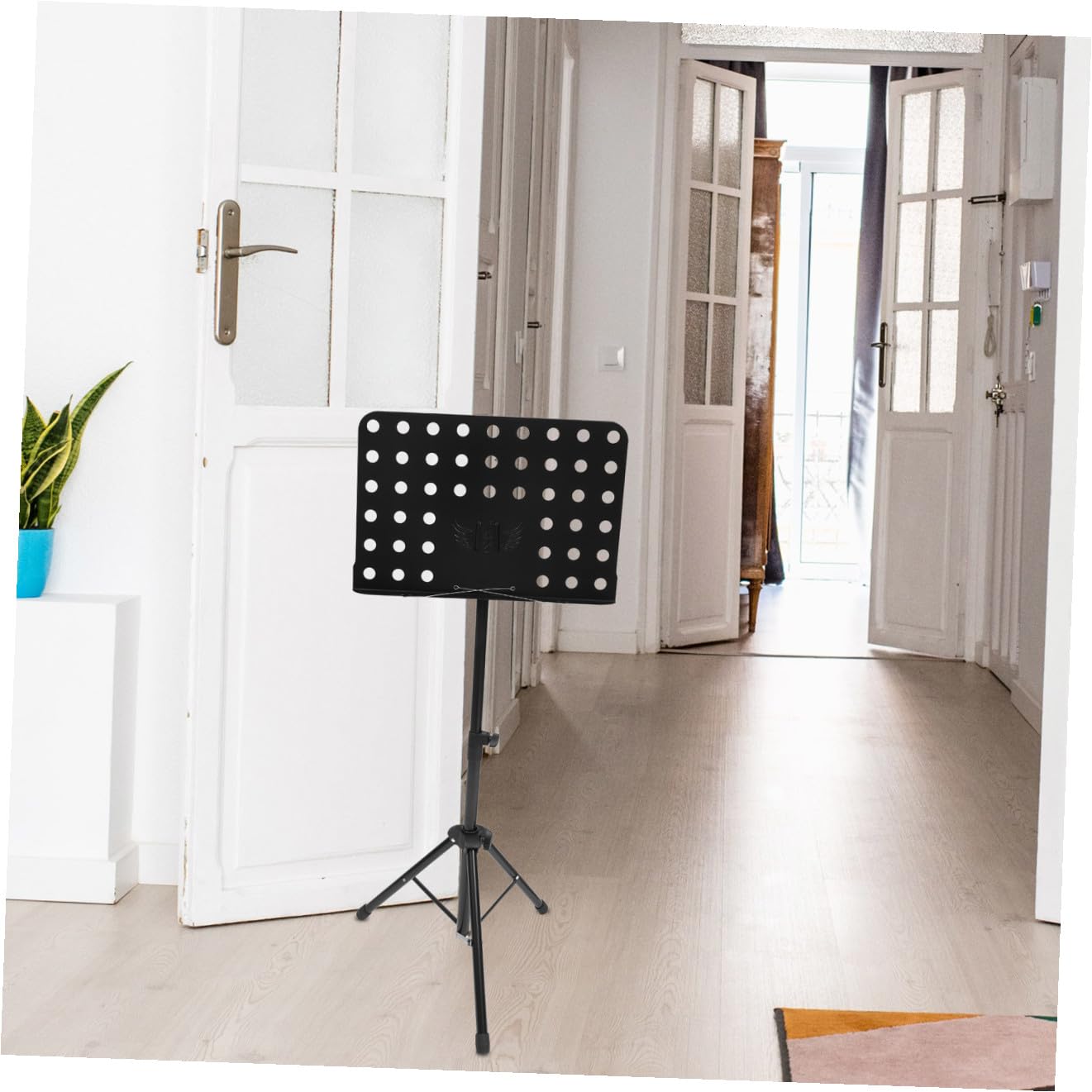 1stück Tragbarer Notenständer Für Violine Faltbarer Musikständer Schwarz Höhenverstellbar Für Orchester Gitarre Und Klavier Für Musiker Und Schüler