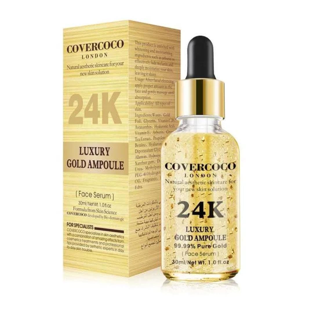 Amazon.com: COVERCOCO Gold 24k Face Serum with Hyaluronic Acid