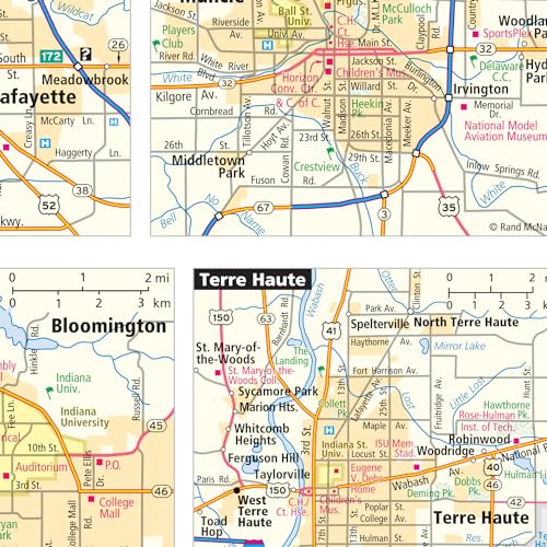 Rand McNally Easy to Fold: Indiana State Laminated Map