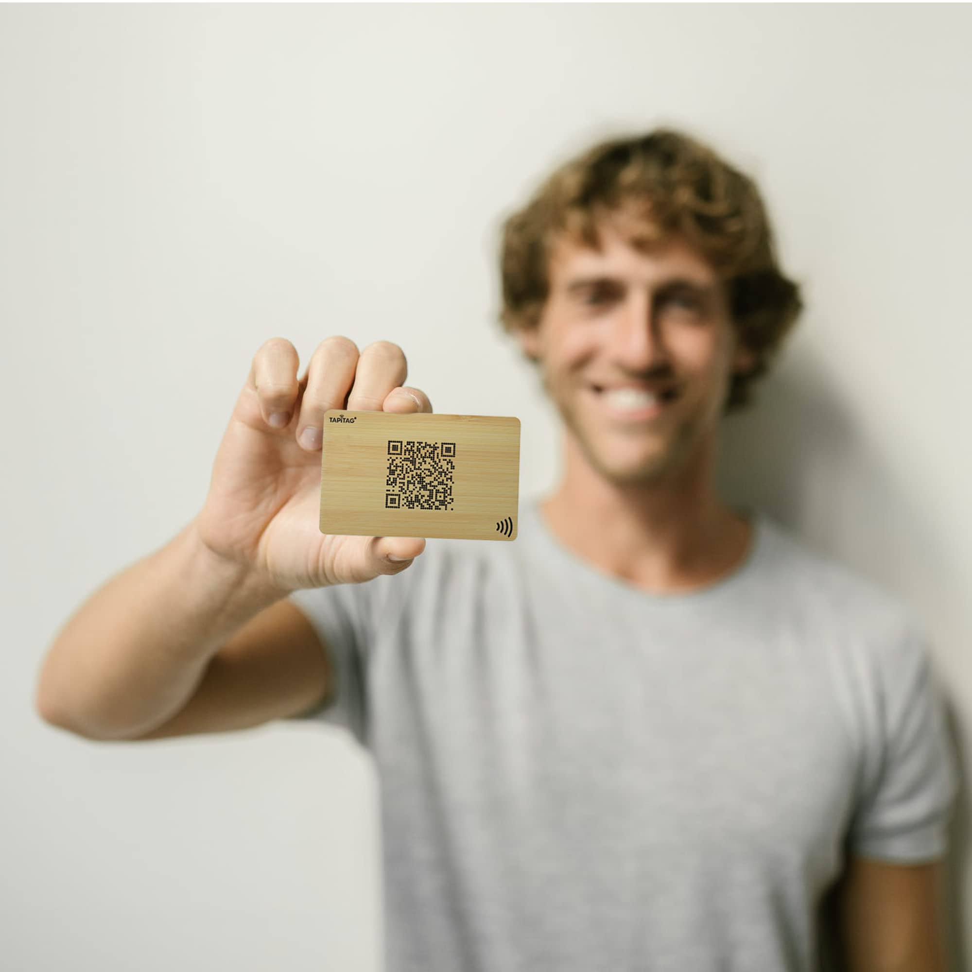TAPiTAG Wooden Digital Business Card, NO Subscription Required, Contactless Wooden Card with NFC - Image 3