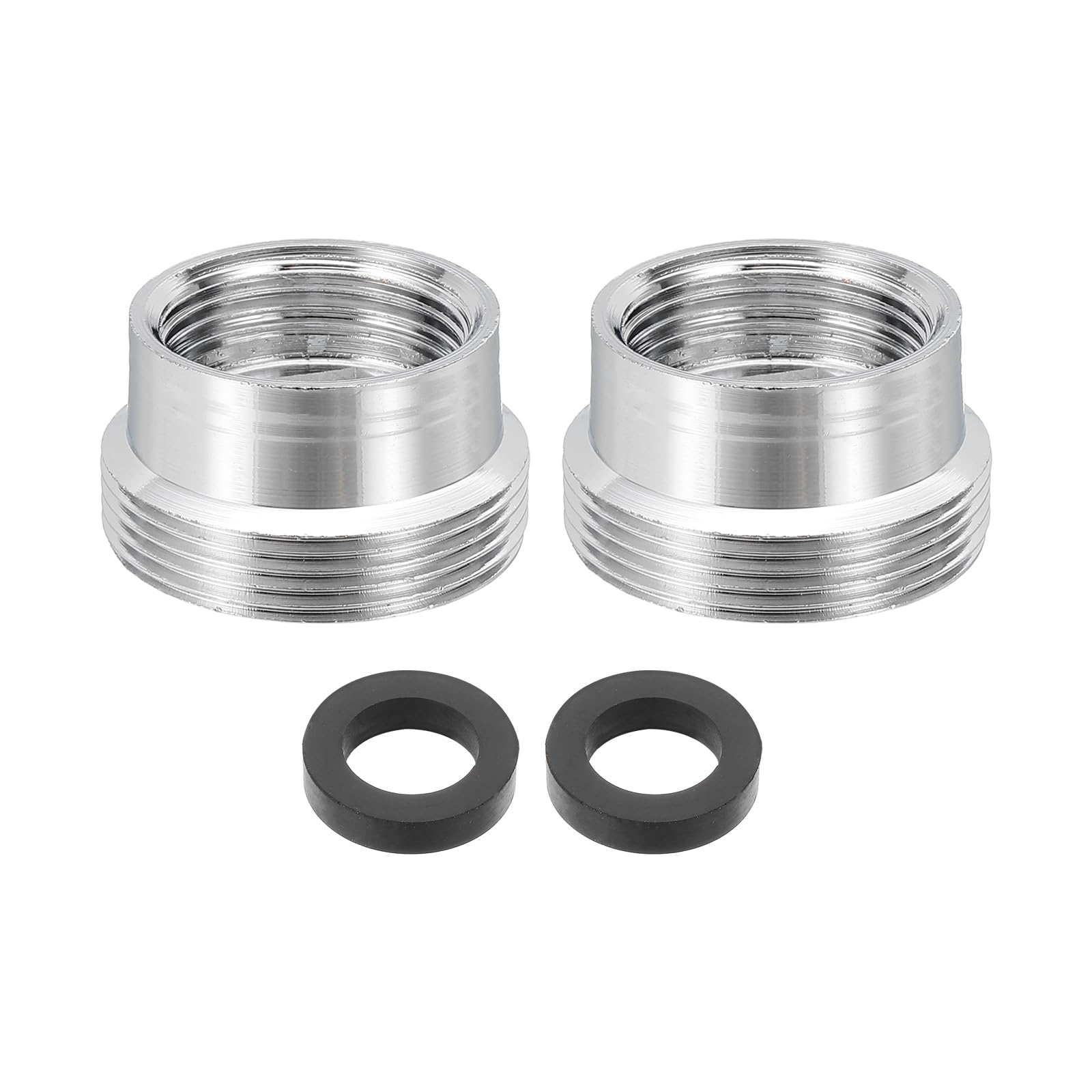 sourcing map 2Pcs Faucet Aerator Adapter, M16 Female to M22 Male with Washer, 12mm Length — image 1