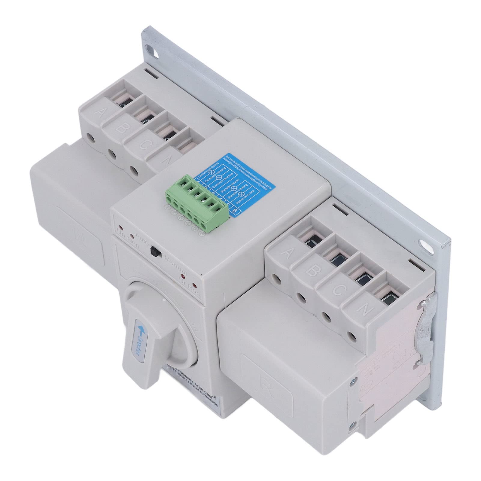 Automatischer Dual-Power-Transferschalter, Kompakter, Zuverlässiger Umschalter für Häuser und Fabriken, 4 Pole, 63 A, 400 V