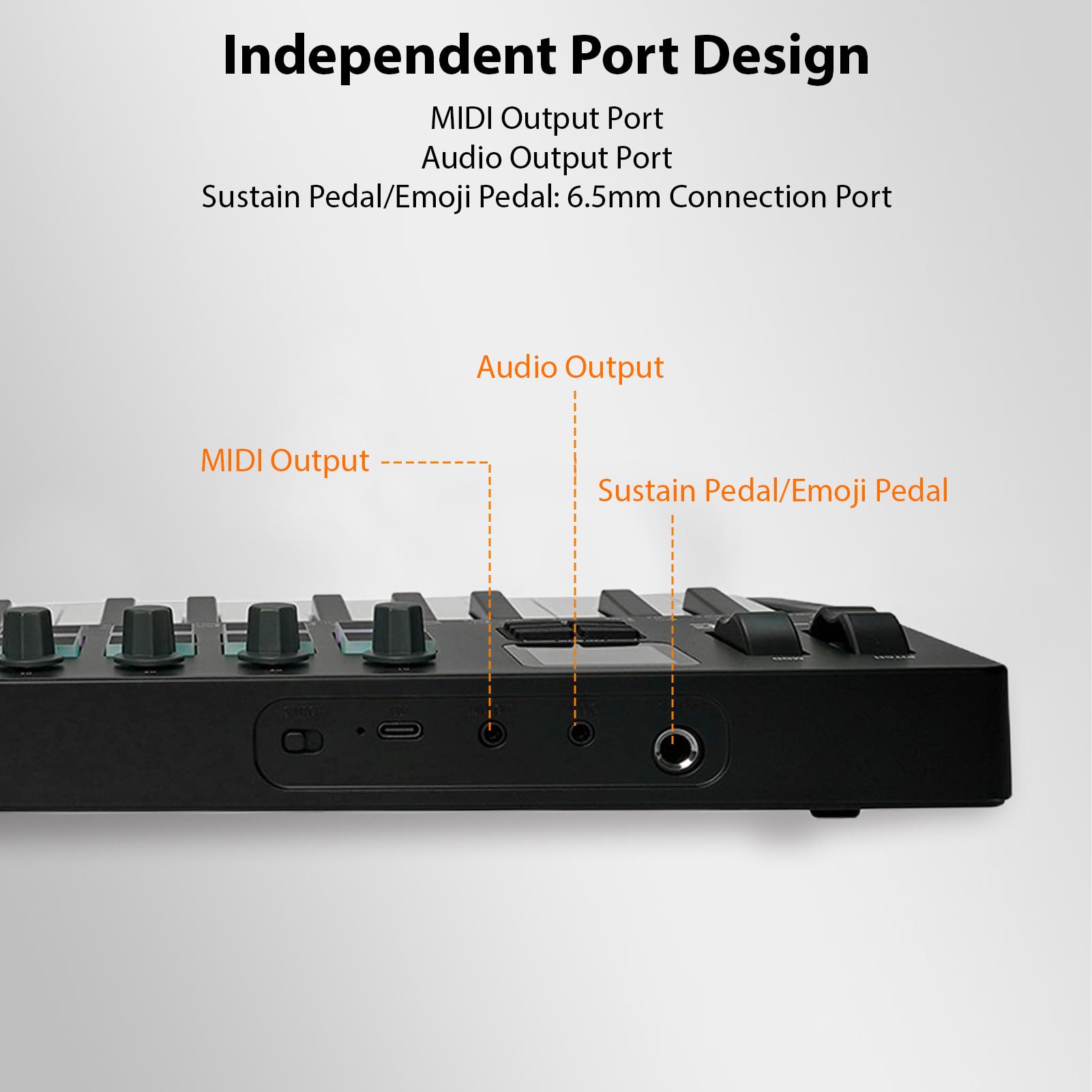 Asixxsix Controlador de teclado MIDI de 37 teclas, 16 pads de batería retroiluminados RGB, teclado dinámico profesional Bluetooth, 8 perillas y producción musical para producción