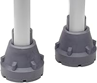 Vista 4 de Puntas de muleta y punta de bastón (2 unidades) – 1 tamaño para todos 3/4" 7/8" pulgadas – Extremo agarre resistente muletas ejes de muletas de alta