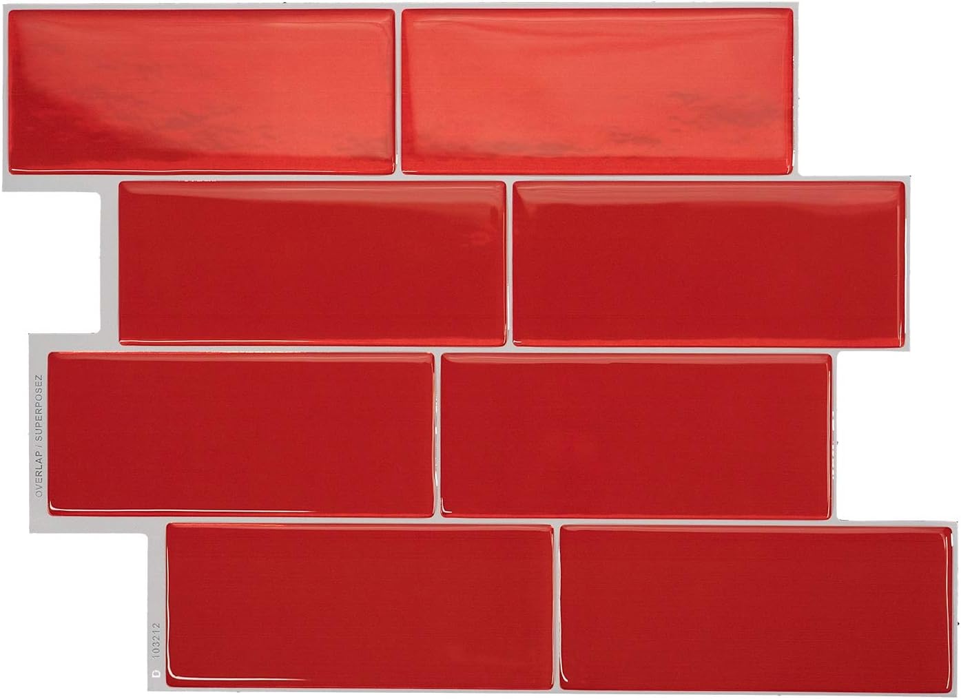 Smart Tiles Self Adhesive Wall Tiles - Metro Sofia - 4 Sheets of 11.56" x 8.38" (29.36 cm x 21.29 cm) Kitchen and Bathroom Stick on Tiles - 3D Peel and Stick Backsplash