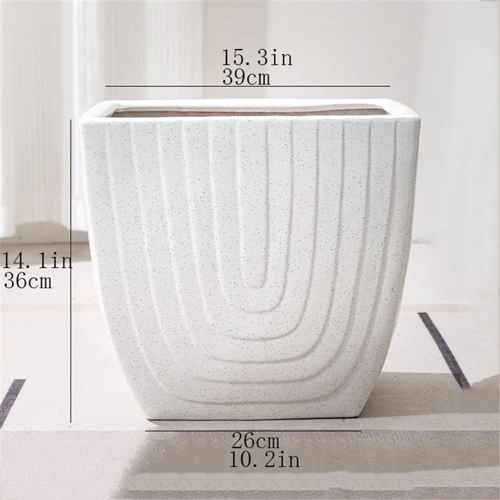 Dekoracyjne doniczki Ceramiczna doniczka z geometrycznymi liniami do ogrodu domowego otworami drenażowymi