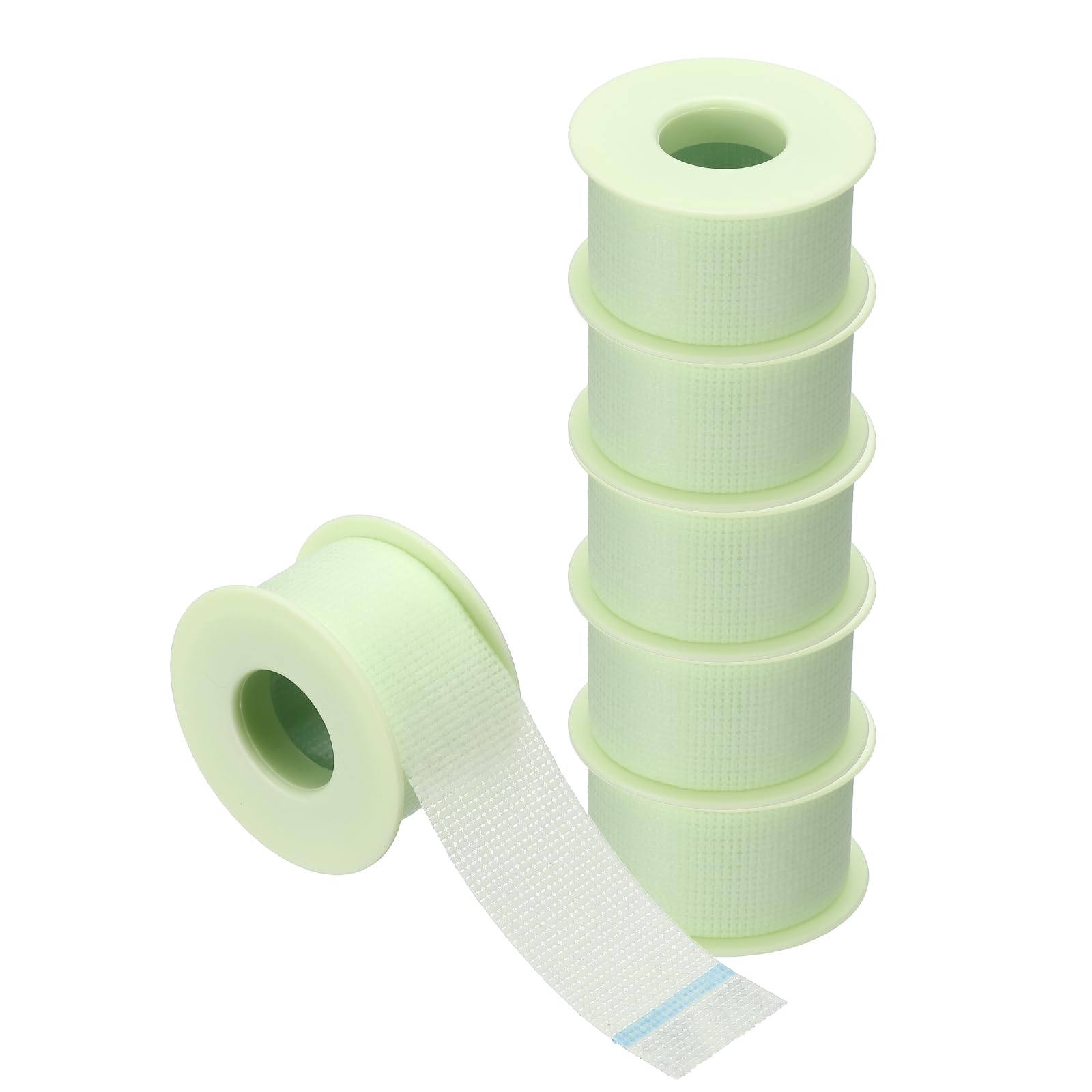 PATIKIL 25mm x 4.5m Eyelash Tape, 6 Rolls Eye Lash Tape Silicone Removal Breathable Easy Tear Adhesive for Eyelash Extensions Clusters Makeup Eye Shadow Eyeliner Lift, Green