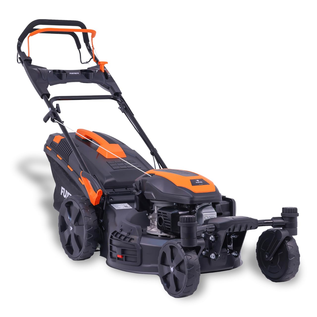 FUXTEC Tondeuse à Gazon Thermique 4 en 1 avec Roues Avant Pivotantes FX-​RM5170agile - 2,​9kW | Largeur de Coupe 51cm | 25mm-​75mm Bac 60L, Mulching & éjection latérale