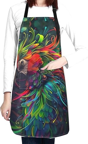 Delantal impermeable con 2 bolsillos, delantales de chef de cocina, baberos para cocinar, hornear, pintura, jardinería, aseo