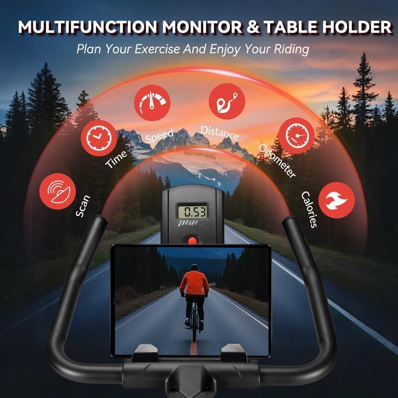Exercise Bike, Wenoker Magnetic Resistance Stationary Bike for Home App Sync Indoor Bike with 350lbs Weight Capacity, Tablet Holder and Fitness Courses for Weight Loss - Image 7