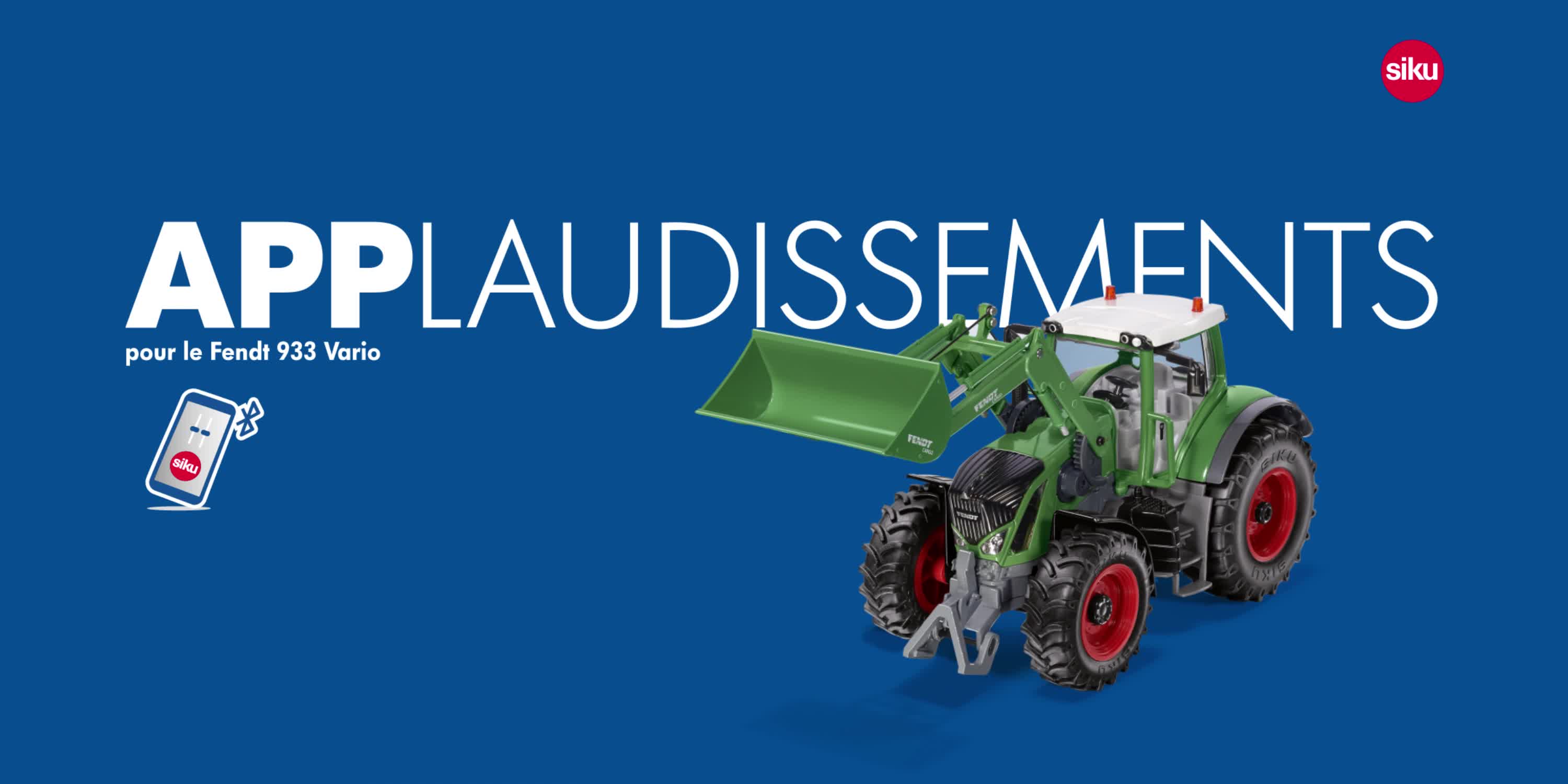 Miniature FENDT 933 Vario avec chargeur Radiocommandé par l'application Bluetooth (sans télécommande) SIKU SIK6793 | Collect World