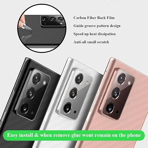 Miniatura 9 de Paquete de 6 compatibles con Galaxy Note 20 (6.7 pulgadas), 2 unidades de vidrio templado ultrasónico de huellas dactilares + 2 protectores de